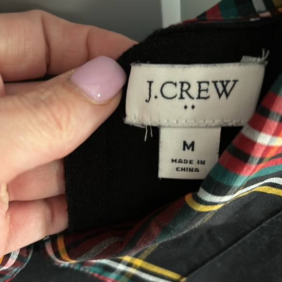 J.Crew • Sweater Top with Plaid Collar - Picture 2 of 2